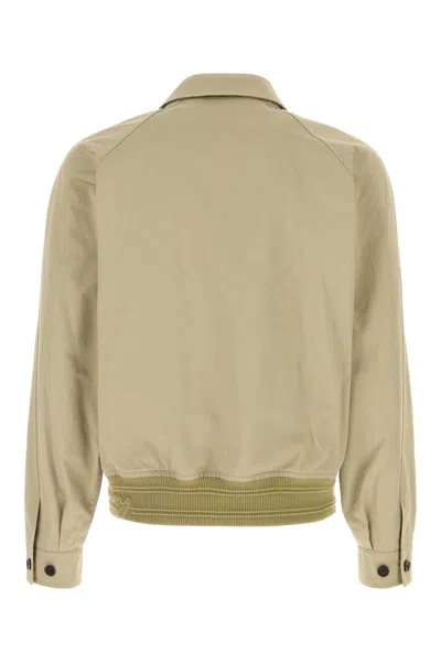 Burberry Cotton Jacket With Collar And Pockets In Skylark