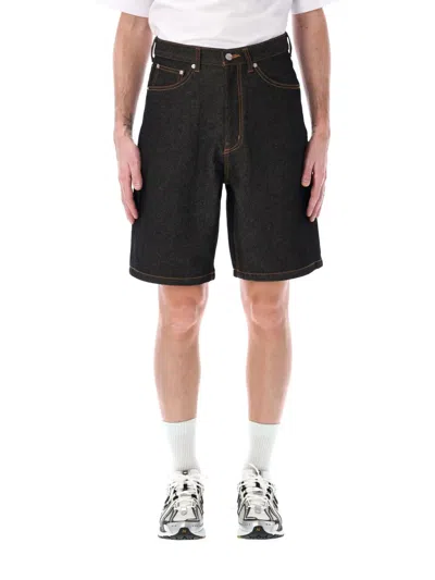 Xlarge Patch Detailing Denim Shorts In Black