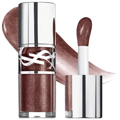 Saint Laurent Yves  Loveshine Plumping Lip Oil Gloss With Hyaluronic Acid In 06 Espresso Stardust