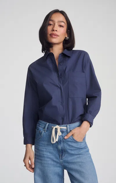 Mavi Long Sleeve Button-up Shirt In Naval Academy In Blue