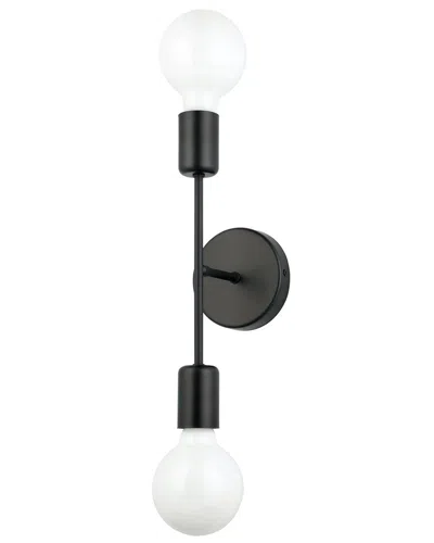 Eglo Avondale 2 Light Open Bulb Wall Light With Matte Black Finish