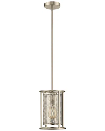 Eglo De Velde 1 Light Mini Pendant With Matte Nickel Finish & Metal Cage Shade
