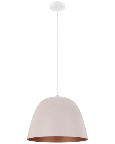 Eglo Coretto 1 Light Pendant With Apricot Finish & Apricot With Copper Interior Metal Shade