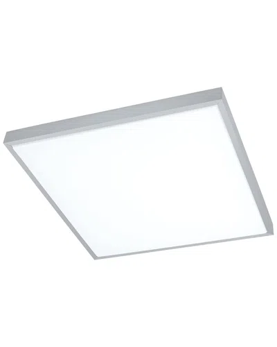 Eglo Idun 1 1 Light Integrated Led Ceiling Light With Brushed Aluminum Finish & White Plastic Shade