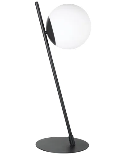Eglo Rondo 4 1 Light Table Lamp With Black Finish & White Glass Sphere Shade