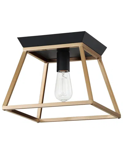Eglo Paulino 1 Light Open Frame Ceiling Light With Brushed Gold & Matte Black Finish