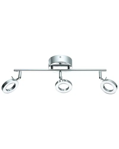 Eglo Naudella 3 Light Integrated Led Fixed Track Light With Chrome Finish & Adjustable Lamp Heads