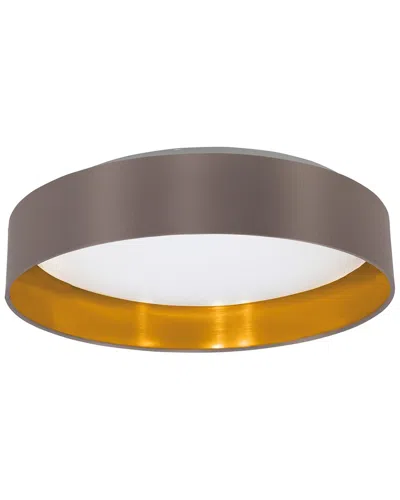 Eglo Maserlo 1 Light Integrated Led Ceiling Light With Cappucino & Gold Finsh & White Plastic Diffus