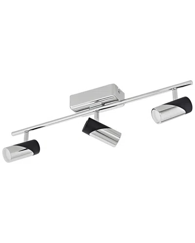 Eglo Bernedo 3 Light Integrated Led Track Light With Chrome Finish & Chrome & Black Adjustable Lamp