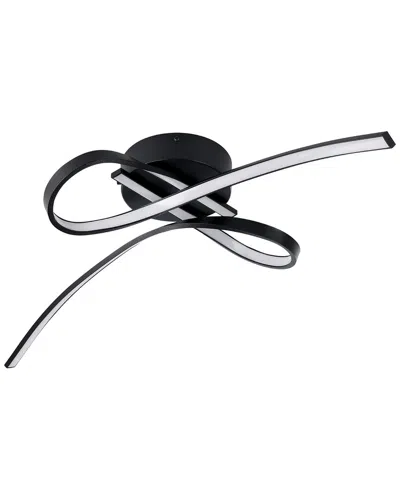 Eglo Selvina 1 Integrated Led 3 Cct Ceiling Light With Black Finish & White Diffuser