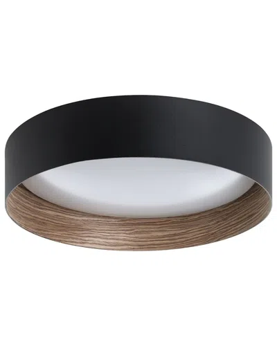 Eglo Ester 1 Light Led Ceiling Light With Black & Sandlewood Venner Finish & White Diffuser