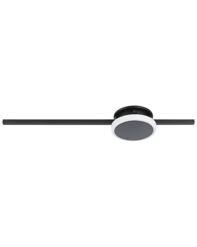 Eglo Sarginto 1 Light Led Ceiling Light With Black Finish & White Diffuser