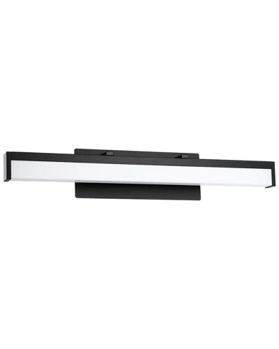 Eglo Hemlock 1 Light Integrated Led Bath/vanity Light With Matte Black Finish & White Acrylic Shade