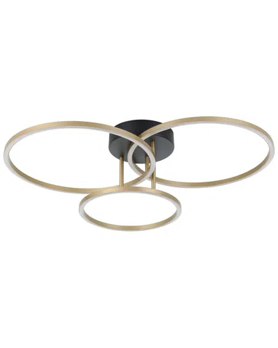 Eglo Boyal 3 Light Integrated Led Ceiling Light With Black Finish & 3 Circular Rings