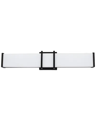 Eglo Tomero 1 Light Led Bath/vanity Light With Matte Black Finish & White Acrylic Shade