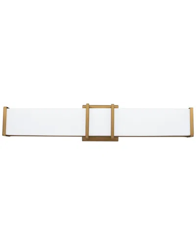 Eglo Tomero 1 Light Led Bath/vanity Light With Brushed Gold Finish & White Acrylic Shade