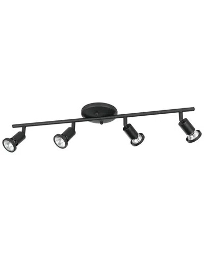 Eglo Tremendo 4 Light Fixed Track Light With Black Finish & Black Adjustable Lamp Heads