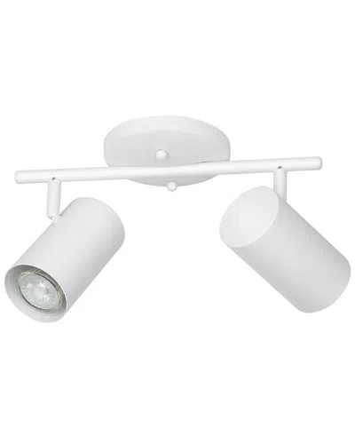 Eglo Calloway 2 Light Fixed Track Light With White Finish & White Lamp Heads