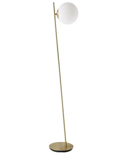 Eglo Rondo 4 1 Light Floor Lamp With Brushed Gold Finish & White Glass Sphere Shade