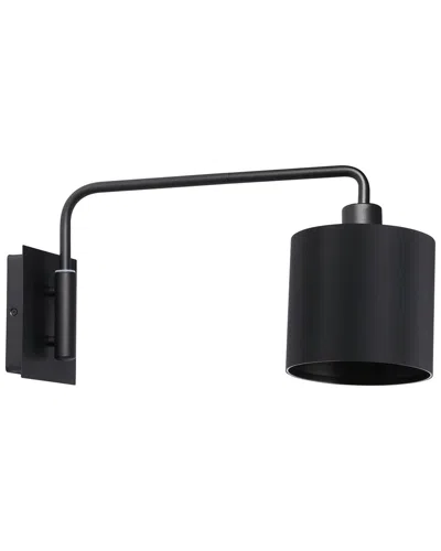 Eglo Staiti 1 1 Light Wall Light With Black Finish & Black Fabric Shade