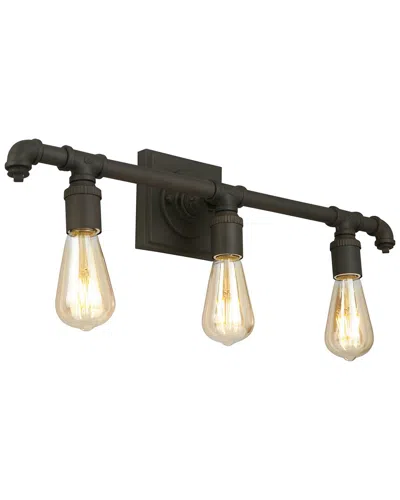 Eglo Wymer 3 Light Open Bulb Bath/vanity Light With Matte Bronze Finish