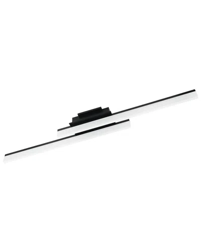 Eglo Palmital 1 Light Integrated Led Ceiling Light With Matte Black Finish & Satin Acrylic Shade