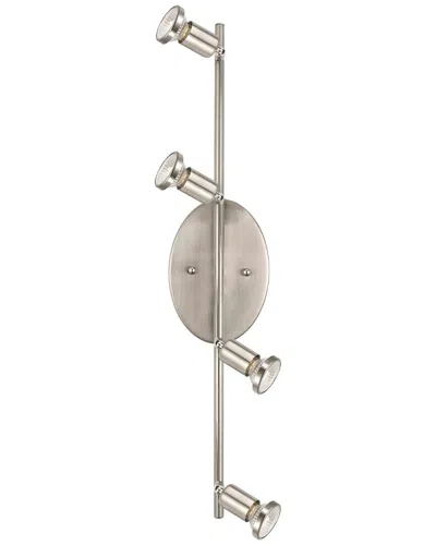 Eglo Buzz 4 Light Fixed Track Light With Matte Nickel Finish & Adjustable Lamp Heads