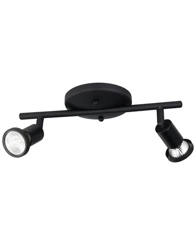 Eglo Tremendo 2 Light Fixed Track Light With Black Finish & Black Adjustable Lamp Heads
