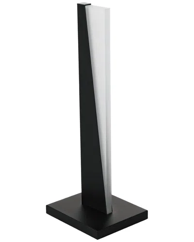 Eglo Isidro 1 Light Integrated Led Table Lamp With Black Finish & White Acrylic Shade