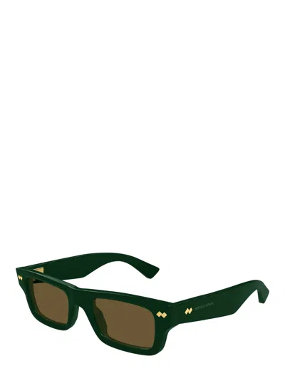 Bottega Veneta Ribbon Stud Square-frame Recycled-acetate Sunglasses In Black