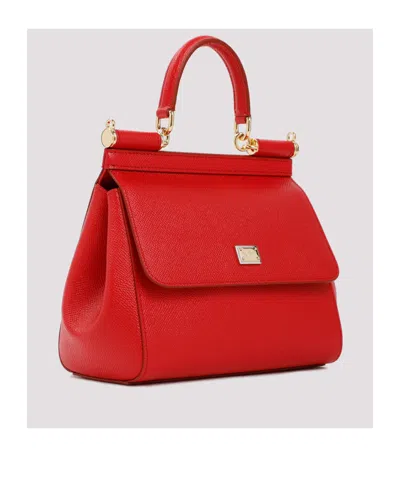 Dolce & Gabbana Dolce  Gabbana Medium Sicily Handbag In Red