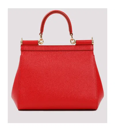 Dolce & Gabbana Dolce  Gabbana Medium Sicily Handbag In Red