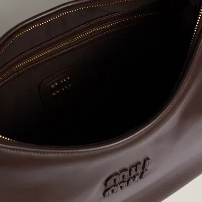 Miu Miu Wander Shoulder Bag In Heather Wood/white