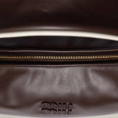 Miu Miu Wander Shoulder Bag In Heather Wood/white