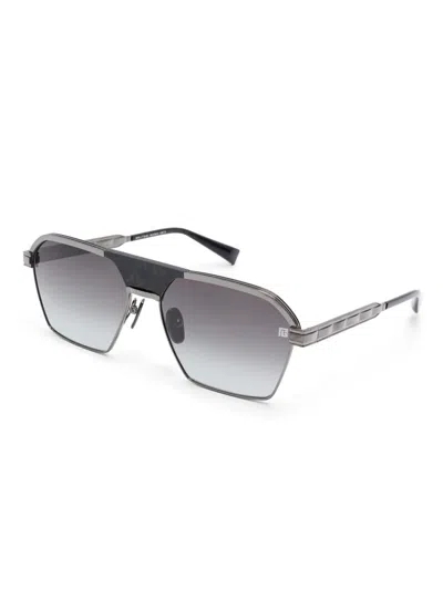 Balmain Sergeant Sunglasses In Gold