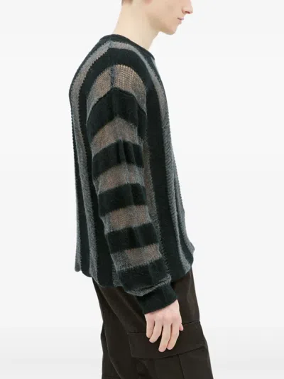 Brain Dead Fuzzy Threadbare Sweater In 黑色