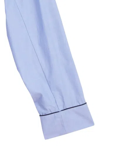 Fleur Du Mal Poplin Robe In 蓝色