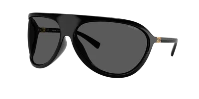 Miu Miu Dark Grey Irregular Ladies Sunglasses Mu A01s 1ab5s0 75 In Black