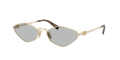 Miu Miu Miu Regard Geometric Sunglasses In Light Grey