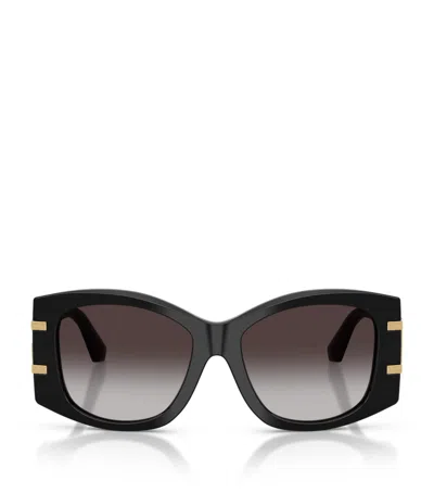 Dolce & Gabbana Womens Black Dg4501 Butterfly-frame Acetate Sunglasses