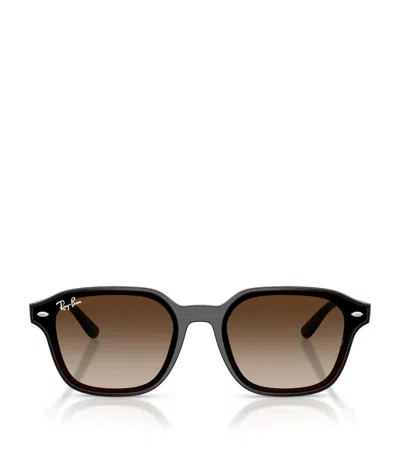 Ray Ban Rb4458d Square Sunglasses In Brown