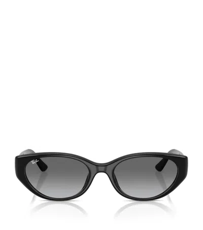 Ray Ban Rb4457d Bio-based Sonnenbrillen Schwarz Fassung Grau Glas 55-19 In Black