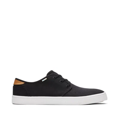 Toms Shoes Carlo Black Heritage Canvas Lace-up Sneaker In Multi