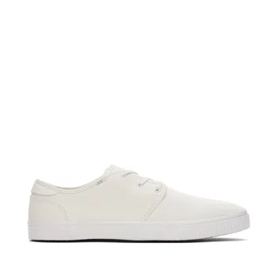 Toms Shoes Carlo White Canvas Lace-up Sneaker In Multi