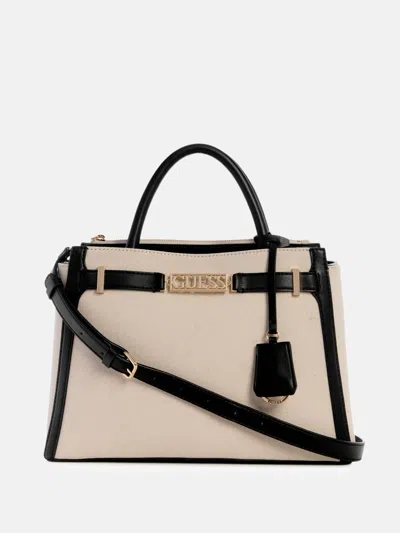 Guess Factory Hauser Color-block Canvas Satchel In Multi