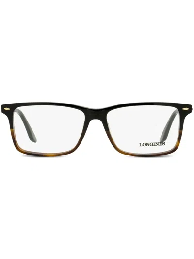 Longines Lg5032 Rectangular Acetate Eyeglasses In Black