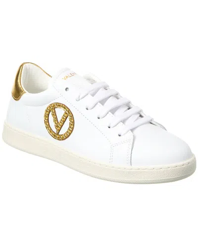 Valentino By Mario Valentino Mira Leather Sneaker In White