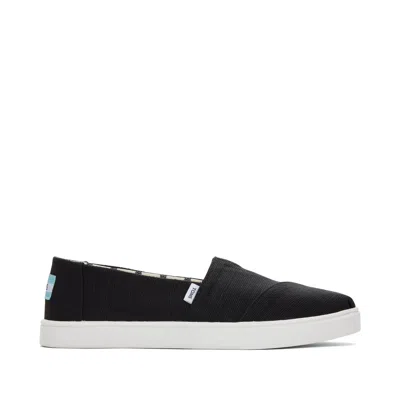 Toms Shoes Alpargata Cupsole Black Heritage Canvas Slip-on Sneaker In Multi