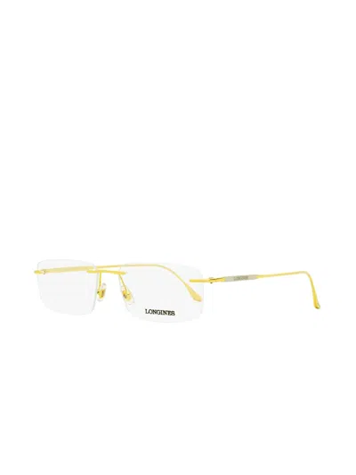 Longines Rimless Square-frame Glasses In Yellow