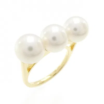 Pre-owned Tasaki Yellow Gold (18k) Band Ring () In Multi